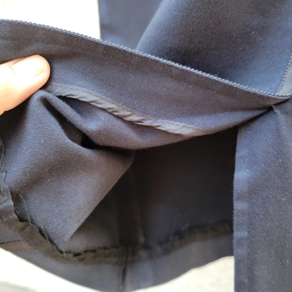 Rag & Bone Leather Panels Black‎ Pencil Knee Lenght Skirt Size 30